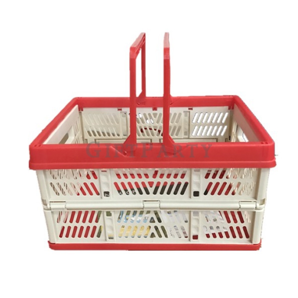 Foldable Plastic Basket,潮贈品,啤酒贈品,塑料折疊籃超市購物籃(中)