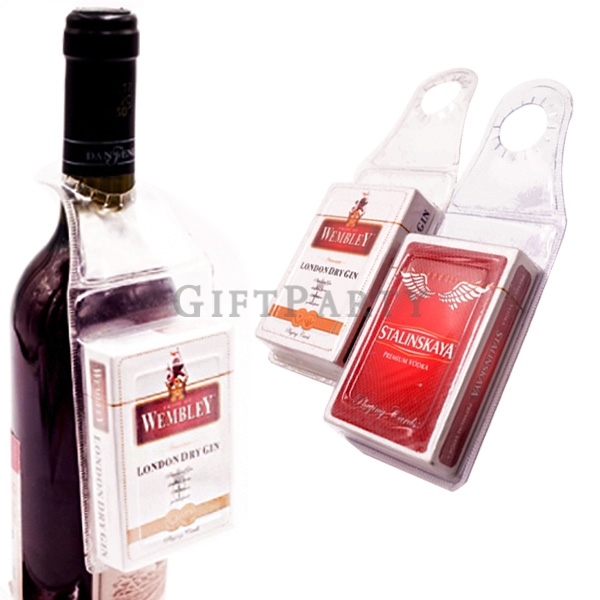 Custom poker gifts on wine bottle,撲克牌酒瓶套包裝,酒贈品,威士忌贈品,酒促贈品,香檳贈品,酒紀念品,