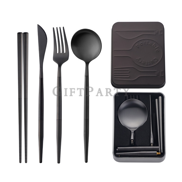 環保餐具,客製化贈品,品牌贈品,廣告贈品,不鏽鋼餐具,口袋餐具,不鏽鋼葡萄牙餐具口袋便攜套裝6