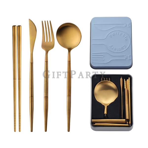 高級禮品,企業贈品,不鏽鋼葡萄牙餐具口袋便攜套裝7