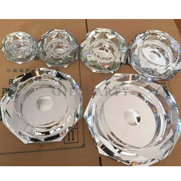 Custom ashtray, cigar ashtray, crystal ashtray八角水晶玻璃菸灰缸