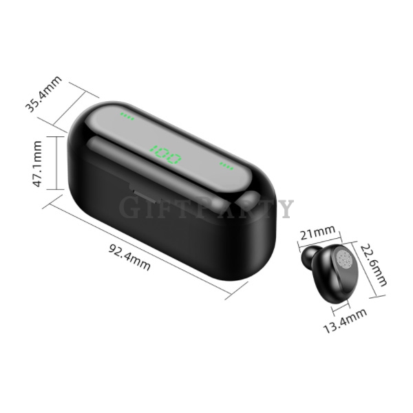 JM2351360BT375-藍芽耳機無線耳塞耳機,Wireless Earbuds Bluetooth Headphone Invisible with 2000mAh Charging Case