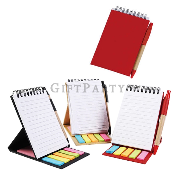 SE4080471PS35-牛皮折疊便條筆記本, Folding note notebook with pen