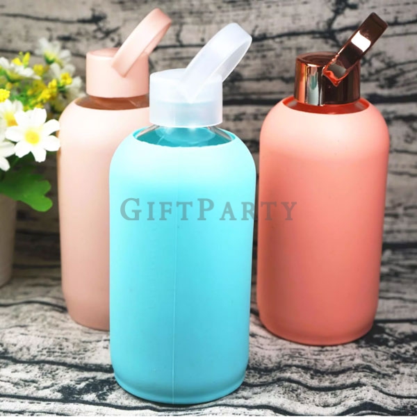 Advertising gifts, brand souvenirs, brand gifts, corporate gifts, custom LOGO gifts,手提玻璃水瓶帶矽膠套5