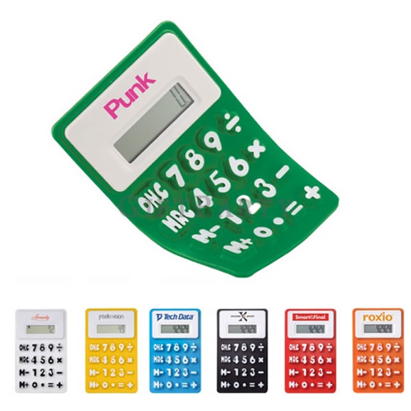 CE approved 8 digits folded silicone calculator,CE認證8位數硅膠計算機