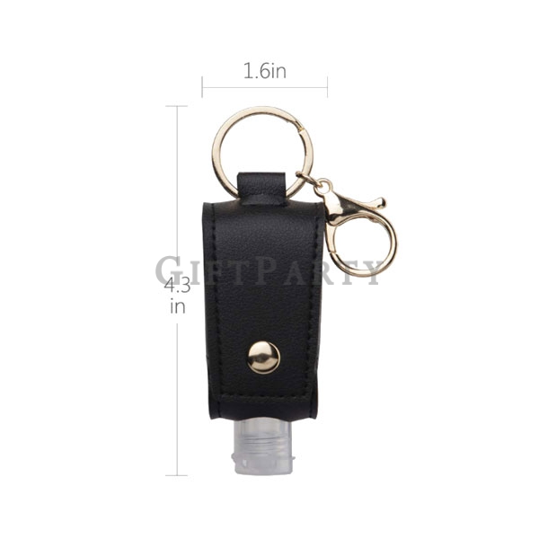Hand sanitizer 30ml leather cover with keyring,洗手30ml皮革套鎖圈,時尚防疫禮品,贈品,廣告贈品,