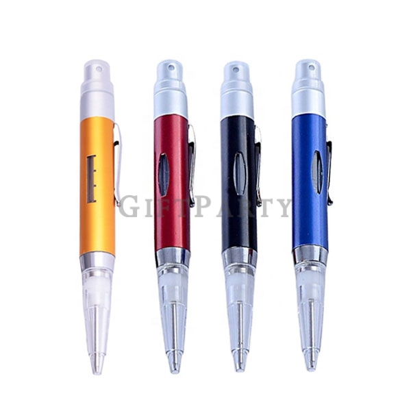 Ballpoint pen with hand sanitizer sprayer,禮品,贈品,宣傳品,展場贈品,75消毒噴霧鋁合金原子筆