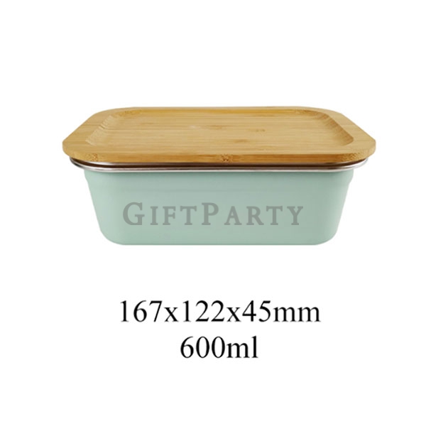 高品質餐盒,不鏽鋼餐盒竹蓋600ml,Stainless steel lunch box with bamboo lid 600ml,