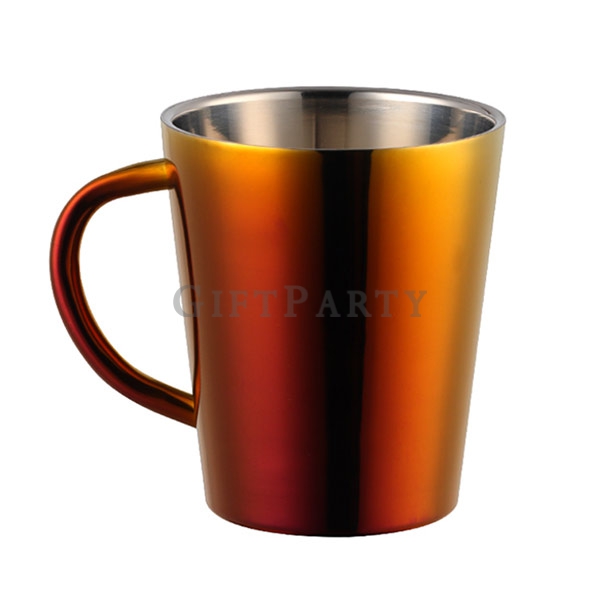Stainless Steel Cup, Stainless Steel Mug,雙層不鏽鋼馬克杯咖啡杯電鍍色3