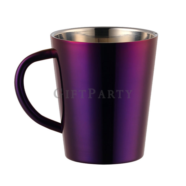 不鏽鋼杯,不鏽鋼保溫杯,不鏽鋼咖啡杯,雙層不鏽鋼馬克杯咖啡杯電鍍色0
