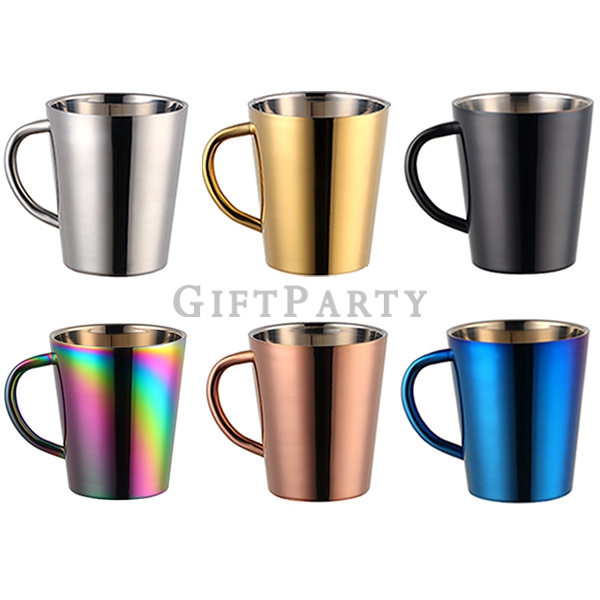 不鏽鋼杯,Stainless Steel Cup, Stainless Steel Mug,雙層不鏽鋼馬克杯咖啡杯電鍍色0
