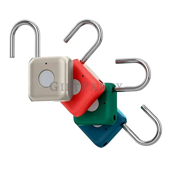 smart fingerprint padlock,LED燈智能指紋鎖,銀行禮品,收納櫃鎖,