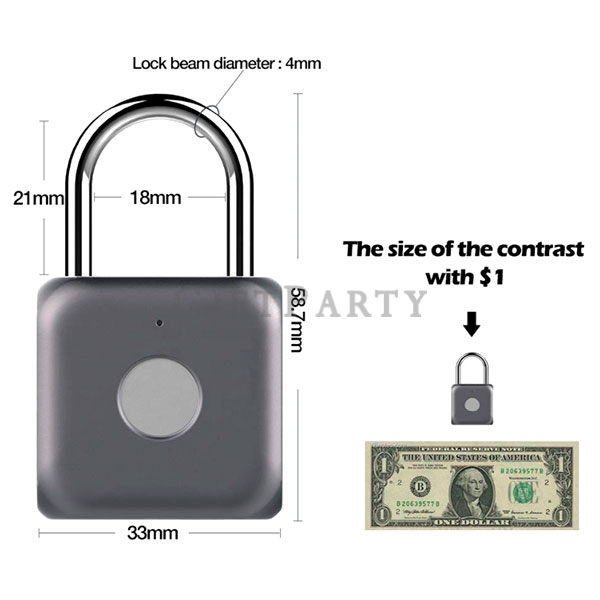 smart fingerprint padlock,LED燈智能指紋鎖,銀行禮品,收納櫃鎖,