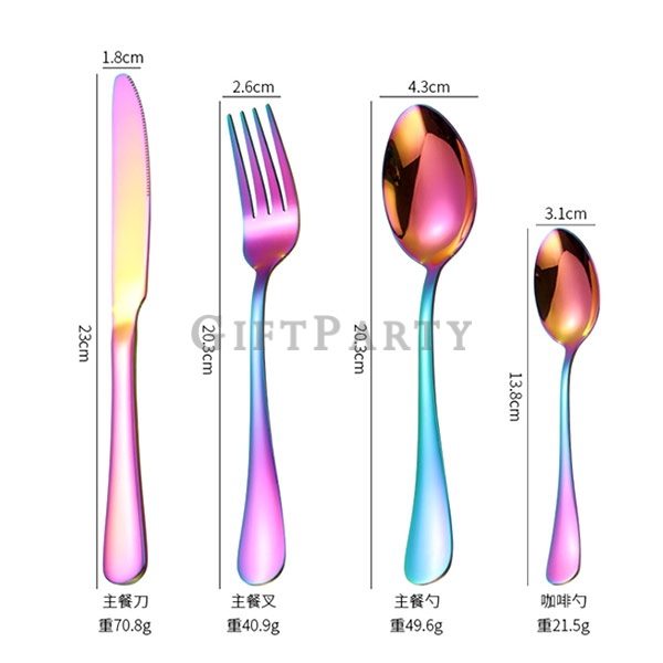 Western food stainless steel tableware set 4 pieces gift box,禮品,贈品,紀念品,餐不鏽鋼餐具組4件禮盒
