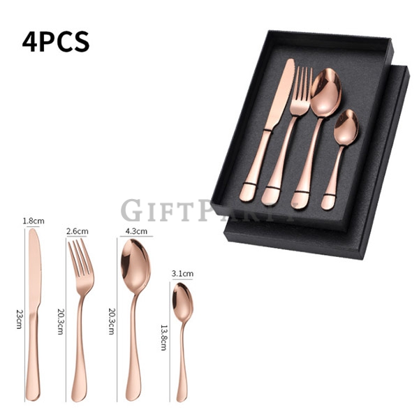 Western food stainless steel tableware set 4 pieces gift box,禮品,贈品,紀念品,餐不鏽鋼餐具組4件禮盒