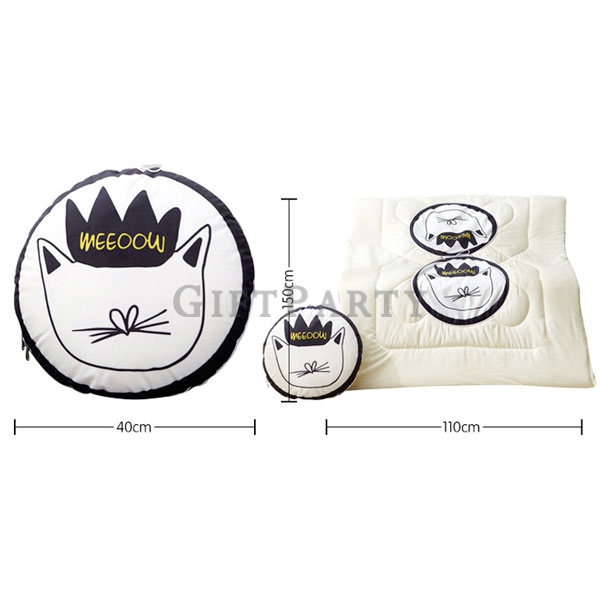 圓形靠枕二用被,客製化二用被,靠枕被,保暖禮品,車用贈品,企業禮贈品推薦
