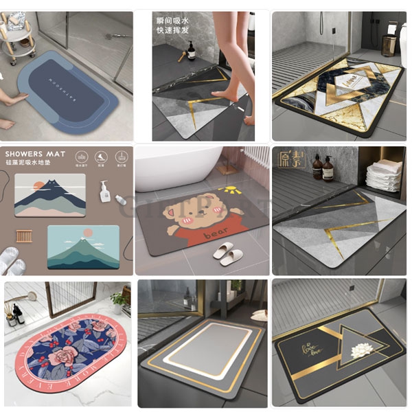 浴室防滑墊,衛浴禮品,硅藻泥軟墊吸水速乾地墊