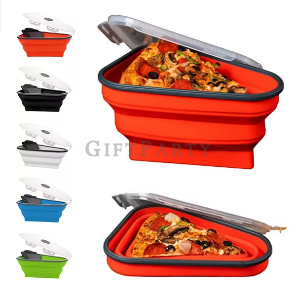 Microwave Heating Silicone Collapsible Pizza Box Pack With Trays -食品級矽膠PIZZA保鮮盒伸縮餐盒