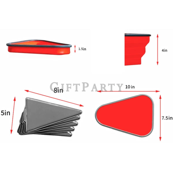 Microwave Heating Silicone Collapsible Pizza Box Pack With Trays -食品級矽膠PIZZA保鮮盒伸縮餐盒