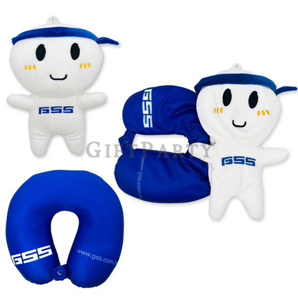 2in1 custom shaped U-shaped pillow,客製二合一造型U型枕