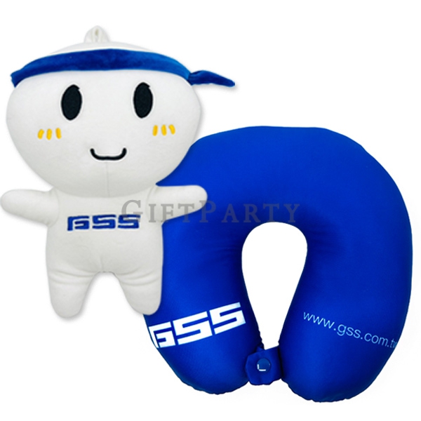 客製化禮品,輔銷品,客製二合一造型U型枕