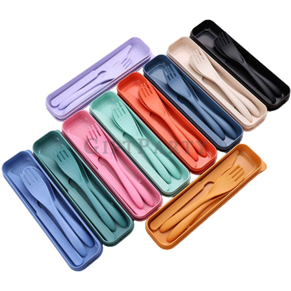 Wheat tableware set,環保贈品,環保餐具,廣告贈品,麥餐具組刀叉匙