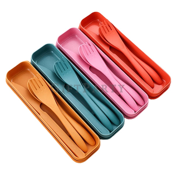 Wheat tableware set,環保贈品,環保餐具,廣告贈品,麥餐具組刀叉匙