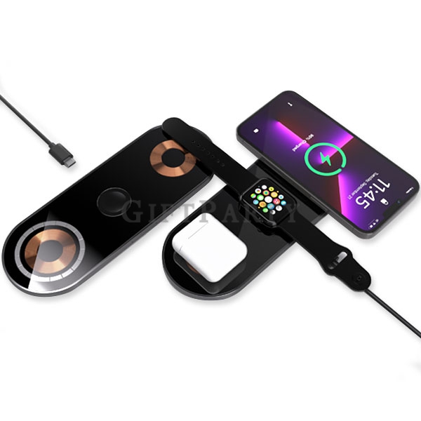 客製化禮品,企業贈品,三合一無線充電器,展場禮品,