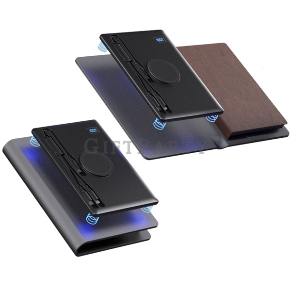 商務高級贈品,電源保護套帶15W-無線充電器PD10000mah行動電源3