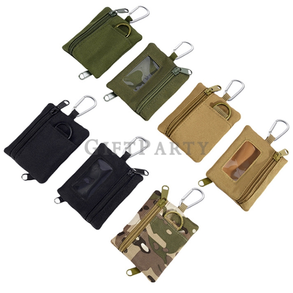 OUTDOOR小包,潮牌贈品,戶外贈品,戰術零錢包戶外旅遊防潑水帶登山扣