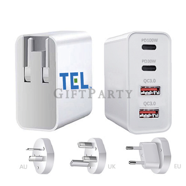 PD快充插頭,PD Fast Charging Adapter,國際通用插頭｜Universal Travel Plug  三孔快充設計,禮品,客製化禮品,贈品,客製贈品,快充轉換插頭,Triple-