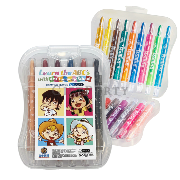 12 色旋轉蠟筆,幼稚園禮物,兒童節禮物,企業家庭日,12-color rotating crayons, kindergarten gift, Children's Day gift, corpor
