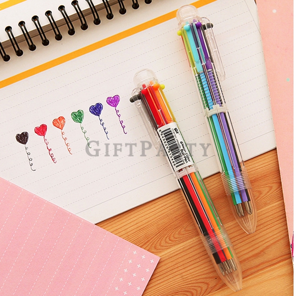 six-color plastic ball point pen,六色筆原子筆廣告筆