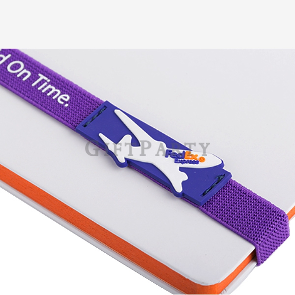 FedEX贈品,客製PVC軟膠LOGO,客製束帶筆記本,定制筆記本,