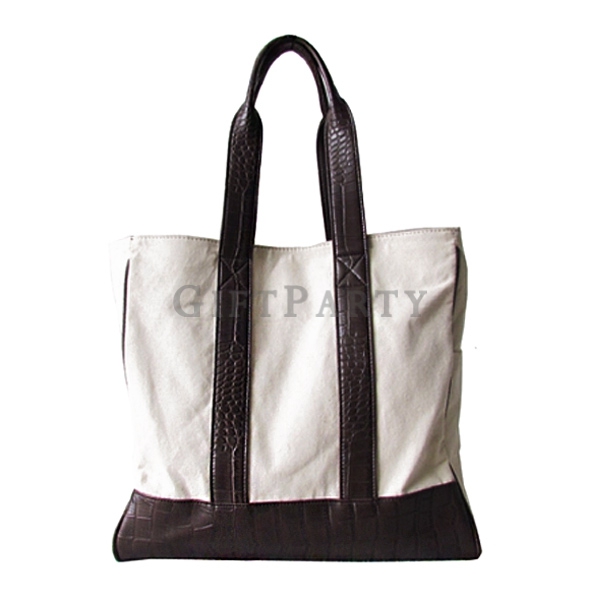 客製高端手提袋,vogue贈品,百貨贈品,百貨禮品,VIP禮品,日本品牌贈品,客製化禮品,外銷禮品,-高質量PU皮革手把帆布袋