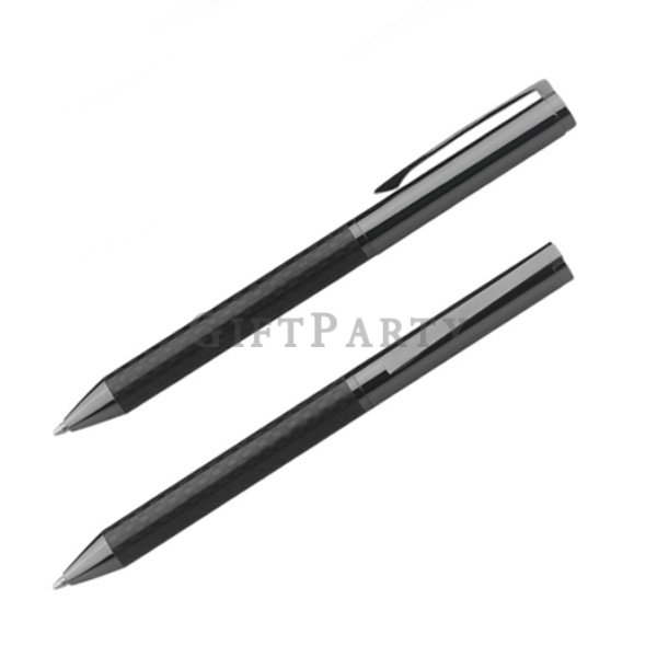 Black Metal Ballpoint Pen Gift Carbon Fiber Pen for Business-金屬筆碳纖維筆2