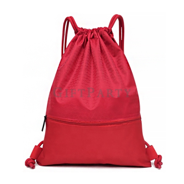 Waterproof nylon Sport Backpack Gym Sack Drawstring Bag,健身背包,運動贈品,健身贈品,束口後背包定制,ua贈品,防水尼龍紅色束口健身包後背包