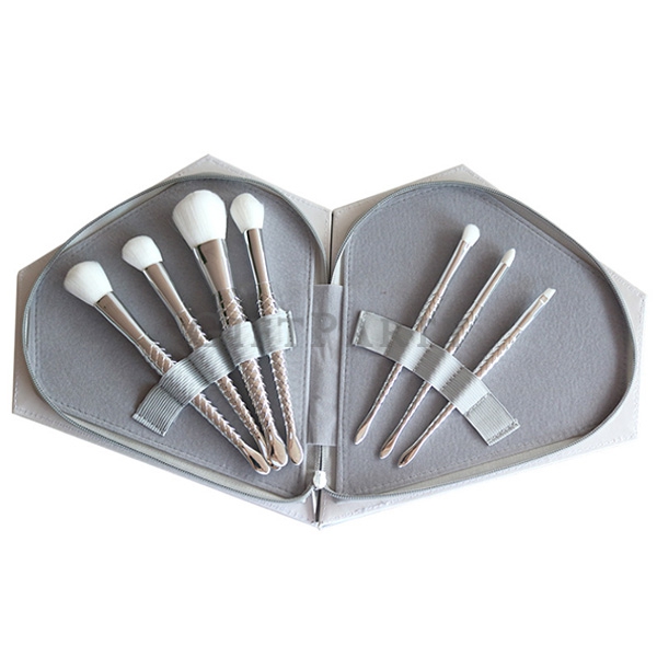 Unicorn handle makeup brush set with Diamond shape Brush bag,鑽石刷具包+螺旋獨角獸刷具十件組11