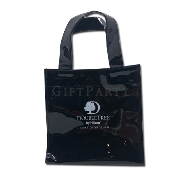 mirror leather PVC shopper bag,黑色鏡面皮革手提袋,Advertising gifts, promotional gifts, 時尚禮品, 時尚贈品, 飯店贈品,