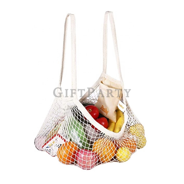 ECO Bags Fruit Shopping String Grocery Shopper Tote Mesh Woven Net Bag,Cotton Fruit Produce Mesh Bag