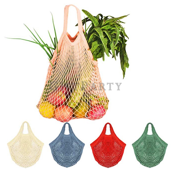 ECO Bags Fruit Shopping String Grocery Shopper Tote Mesh Woven Net Bag,Cotton Fruit Produce Mesh Bag