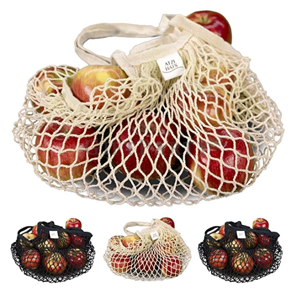 ECO Bags Fruit Shopping String Grocery Shopper Tote Mesh Woven Net Bag,Cotton Fruit Produce Mesh Bag