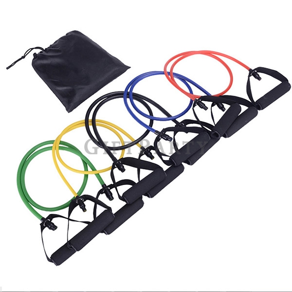 TPE Tension Bands with Foam Handles,瑜珈健身一字形拉力繩拉力帶,Gym Fitness Resistance Band Elastic