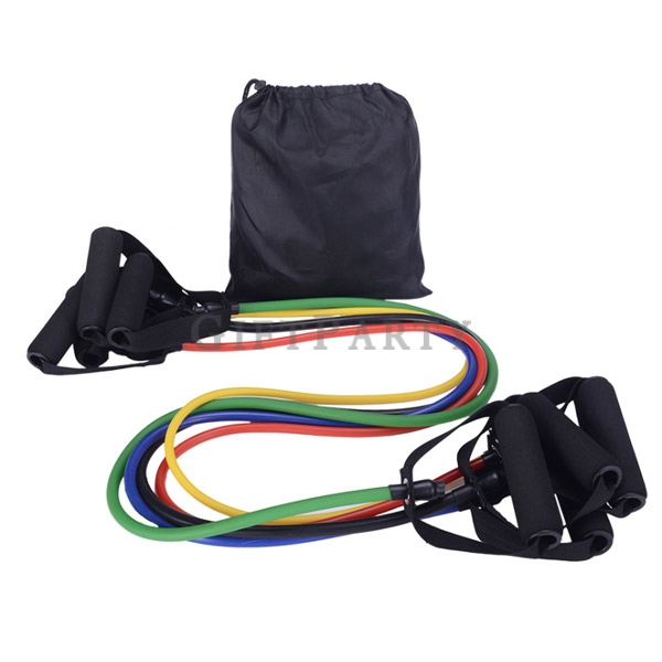 TPE Tension Bands with Foam Handles,瑜珈健身一字形拉力繩拉力帶,Gym Fitness