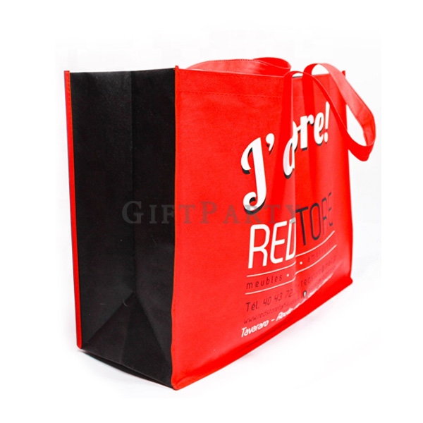 Non-woven eco-friendly shopping bag contrast color,企業禮品,廣告贈品,客製環保袋,不織布環保袋購物袋