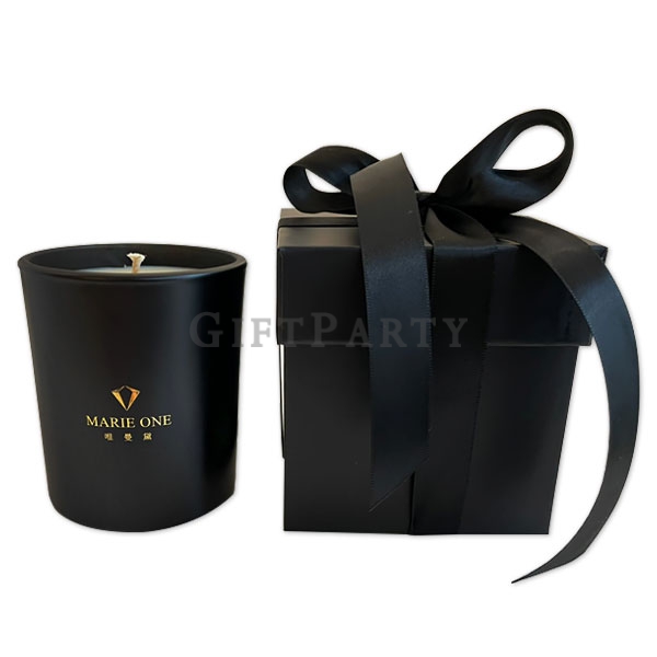 Luxury black glass scented soy wax jar candle 200g,黑色玻璃大豆香味蠟燭200g