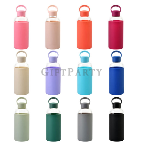 百貨公司贈品,企業贈品,精品贈品,矽膠套手提高硼硅玻璃水瓶600ML2