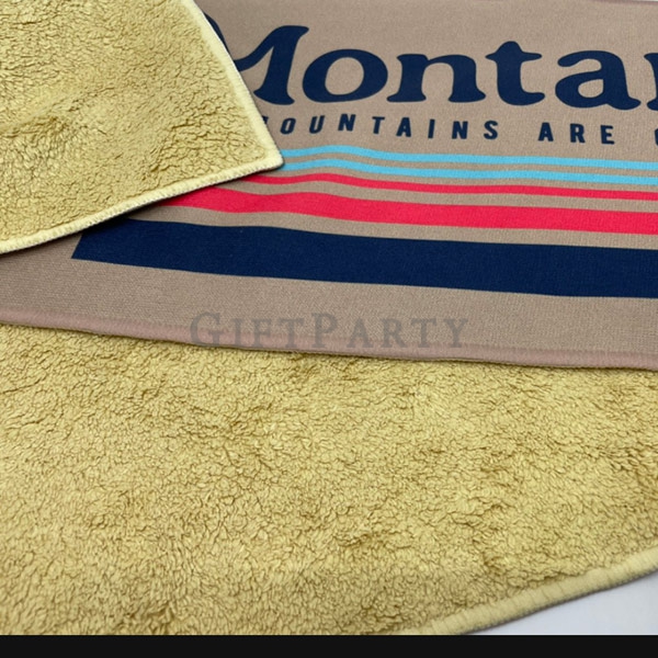 Outdoor brand towels,運動毛巾全彩印刷×背面短毛撞色2