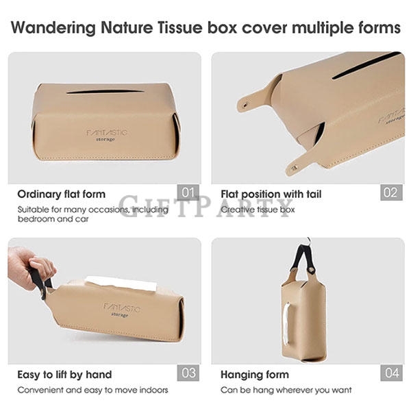 Leather Tissue Cover Tissue Box Holder,皮革面紙套,皮革紙巾套,車用面紙套