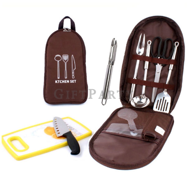 Outdoor Cooker Camping Cookout Cutlery Kit,户外炊具露营野炊餐具包八件組,客製化禮品,贈品,企業禮品,客製化餐具